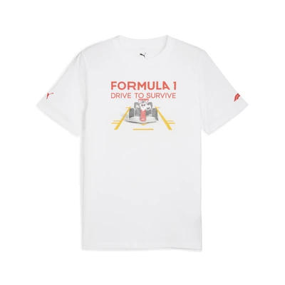 Abbildung von Puma F1 DTS Graphic RACE TEE Tshirt print, Herren, Größe: XL, White