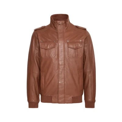 Abbildung von Solid Sdcamash Lederjacke, Herren, Größe: XL, Golden bro