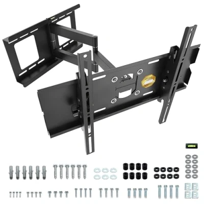 Abbildung von RICOO TV Wandhalterung Fernseher Schwenkbar Neigbar für 32 65 Zoll, Universal Halterung R03, Fernsehhalterung Wand, 55 bis 95 Kg mit max. VESA 400x400 mm