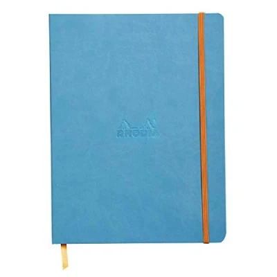 Abbildung von Rhodia 117507C Notizheft (mit weichem Umschlag, liniert, 80 Blatt, 19 x 25 cm) türkisblau