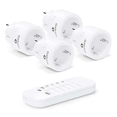 Abbildung von Sonero Funksteckdose S RCS104 Funk Steckdosen Set 2300 Watt Funksteckdose, Weiß, 4er