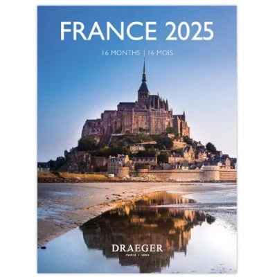 Abbildung von Draeger Paris Kleiner Wandkalender 14 x 18 cm 2025 September 2024 bis Dezember 7 Sprachen 12 Fotos verfügbar Frankreich Organisation Ihrer Tage