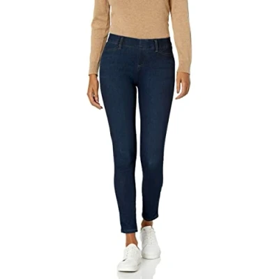 Abbildung von Amazon Essentials Damen Strick Jeggings zum Hineinschlüpfen (in Übergröße erhältlich), Dunkle Waschung, L Lang