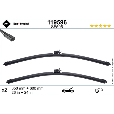 Abbildung von Scheibenwischer Swf 119596 600, 650mm vorne mit Spoiler für Linkslenker MERCEDES BENZ: Sprinter 3.5 t Kastenwagen, Tourer