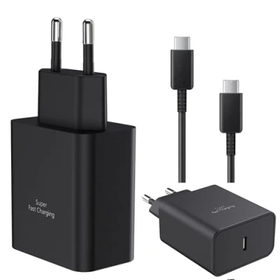 Abbildung von 45W Ultraschnellladegerät USB C 5A Ladekabel Fast Charge Netzteil CLadegerät Adapter für Samsung Galaxy S24 Ultra S23 FE S22 S21 S20 A54 A53 5G A34 A33 5GGalaxy Tab S9 S8 S8+ S7