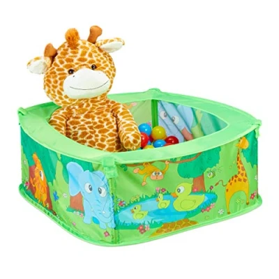 Abbildung von relaxdays Bällebad Baby Dschungel mit 50 Bällen