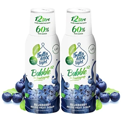 Abbildung von FruttaMax LIGHT Sirup Heidelbeere geschmack 2x500ml Zuckerfrei mit Stevia 60% Fruchtanteil