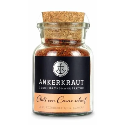 Abbildung von Ankerkraut Chili con Carne scharf, Gewürz, 80 g im Korkenglas