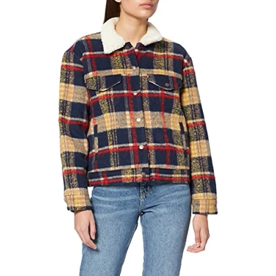 Abbildung von Levi&#039;s Damen Wool Trucker Jacke, Plaid, S