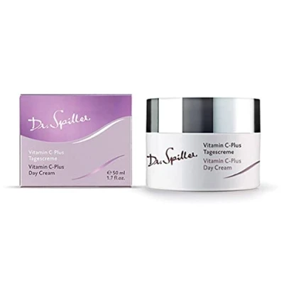 Abbildung von Dr. Spiller Vitamin C Plus Tagescreme Day Cream in W/O Emulsion Lipidgehalt 25% Glättende Anti Aging Wirkung Für eine gesunde Haut 2 Tiegel je 50 ml = 100
