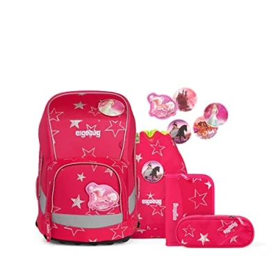 Abbildung von ergobag Schulranzen Wide (5tlg), inkl. Federmäppchen, Sportbeutel, Schlamperrolle und Kletties