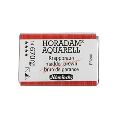 Abbildung von Schmincke HORADAM® AQUARELL feinste Künstler Aquarellfarben, 670 Krappbraun, 14 043, 1/1 Näpfchen