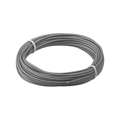 Abbildung von goobay 55047 Kupferlitze isoliert, 1 adrig, mehrdrahtig (18 x 0,1mm) / einadrig Kupferkabel elektrischer Leiter im Modellbau und Elektrotechnik PVC isoliert Grau 10m