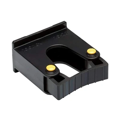 Abbildung von Toolflex Original Halterung schwarz für Werkzeug Gehstöcke Gehhilfen 15 20 mm Aluschiene oder Einzelmontage