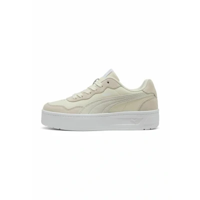 Abbildung von Puma Court Lally Skye Suede Sneakers Damen Schuhe Mit Colorful Frosted Ivory/White Größe: 38