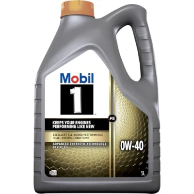 Abbildung von Mobil 1 FS 0W 40 5l Motoröl 153678 MERCEDES BENZ: W124 Limousine, E Klasse CLK Coupe, AUDI: A6 C6 A4 B6/B7 Cabrio, A3 Schrägheck