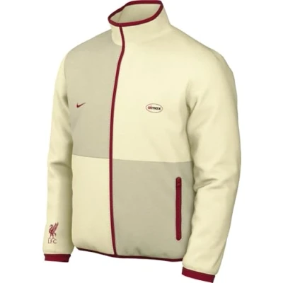 Abbildung von Nike Performance LFC Fleecejacke, Herren, Größe: Large, Coconut milk/light khaki/gym red