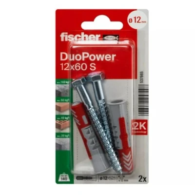 Abbildung von Fischer Dübel Set DuoPower 12 x 60 S K NV Dübelset mm 537665 1