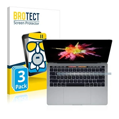 Abbildung von BROTECT Entspiegelungs Schutzglas für Apple MacBook Pro 13&quot; 2017 (Unteres Display) (3 Stück) Schutz Folie Panzerfolie Glas Matt [Kratzfest 9H]