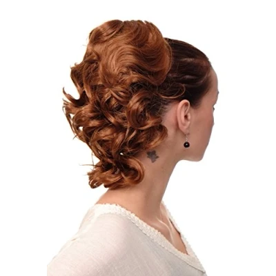 Abbildung von WIG ME UP JL 3023 30 Haarteil/Zopf gewellt halblang (35 cm) 1 Steckkamm + Gummizug Rostbraun Rötliches Braun
