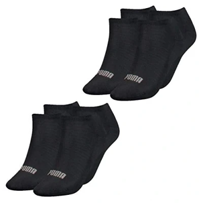 Abbildung von PUMA Damen Sneaker Socken 4er Multipack Schwarz Weiss Grau Rosa 35 38 39 42 Baumwolle, Größe:39 42, Packgröße:4 Paar, Farbe:Black (001)
