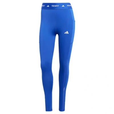 Abbildung von adidas Performance Techfit Stash Pocket Fulllength Tights, Damen, Größe: Large, Semi lucid blue