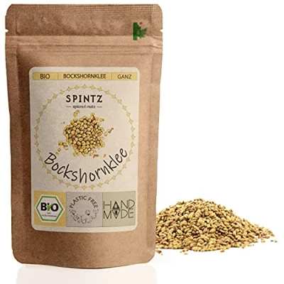 Abbildung von SPINTZ® Bio Bockshornklee Saat ganz 500g plastikfrei verpackt Bockshornkleesamen Bockshorn Samen vegan 100% natürlich und ohne Zusätze