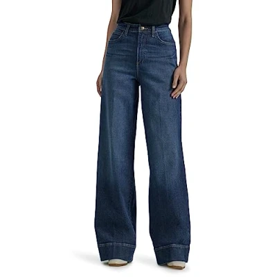 Abbildung von Lee Damen Legendäre hohem Bund Jeans, Innere Stärke, 42 Kurz