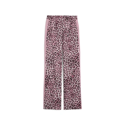 Abbildung von Puma T7 LEO LUXE Straight Hose Mit Allover Print Damen Animal Poised Pink/Ruby Shimmer Größe: L