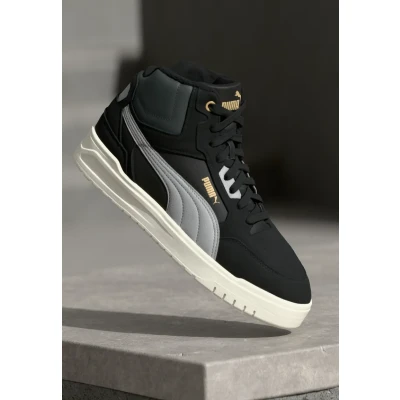 Abbildung von PUMA Unisex Shuffle Downtown Mid WTR Sneaker, Schwarz Grau Echo Gold, 39 EU
