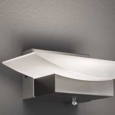 Abbildung von Fischer &amp; Honsel Wandleuchte Bowl TW 1x LED 6,0 Watt, matt, nickelfarben, 3 Stufen CCT, stufenlos dimmbar, 30012, 11 x 20 7 cm (LxBxH), 610 lm, 2700 K / 3350 4000
