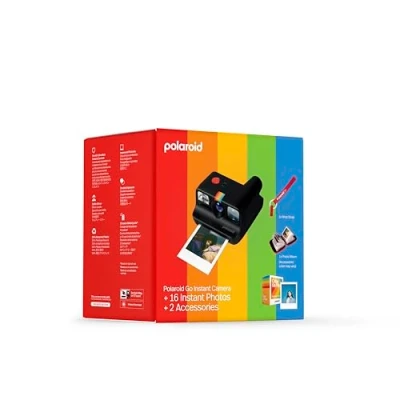 Abbildung von Polaroid Go Generation 2 Mini Instant Camera Black + Film Bundle (16 Photos Included) and Accessories (Photo Album+Wrist Strap) 6541