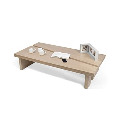 Abbildung von TemaHome JJ (2erset) Couchtisch, Wabekonstruktion, Eiche (furnier), 140x70x30 cm