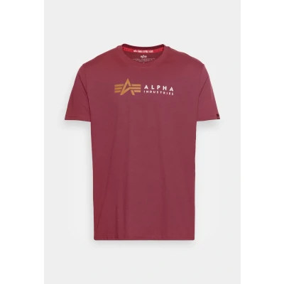 Abbildung von Alpha Industries Label Tshirt print, Herren, Größe: XXL, Burgundy