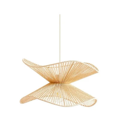 Abbildung von Lindby Pendelleuchte Valdorin, beige, Papier, Ø 40 cm, E27