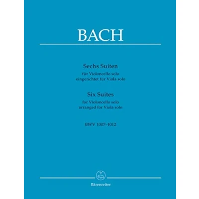 Abbildung von Sechs Suiten für Violoncello solo BWV 1007 1012 (eingerichtet Viola solo). Spielpartitur, Sammelband