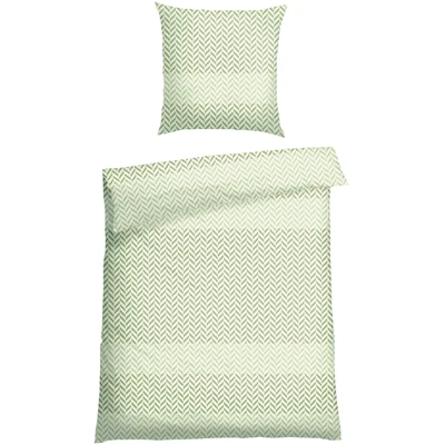 Abbildung von Schiesser Bettwäsche &quot;Maribel aus weicher Baumwolle mit interpretiertem Fischgrätmuster&quot;, (2 tlg.), MADE IN GREEN by OEKO TEX zertifiziert