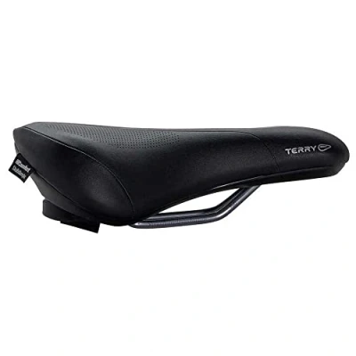 Abbildung von Terry Fisio GTC Gel Touring Woman Sattel mit Light FeC Stahl Gestell und ClimaVent Obermaterial in der Farbe Schwarz, Sitzbreite: 12cm 15cm, 423 001 54