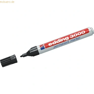 Abbildung von Edding 3000 Permanentmarker 1.5 3mm Schwarz