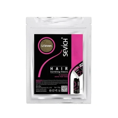 Abbildung von Sevich Haarfasern Haar Gebäude Fasern Original Refill Naturkeratinfasern für dünnes Haar， 100g Hellbraun
