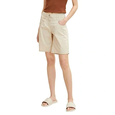 Abbildung von TOM TAILOR Damen Chino Bermuda Shorts 1031730, 29517 Sand Stone Beige, 32