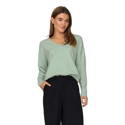 Abbildung von ONLY RICA LIFE Vneck NOOS Strickpullover, Damen, Größe: Small, Subtle green