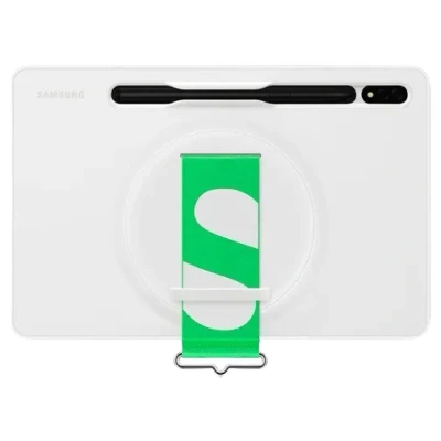 Abbildung von Samsung TPU Back Cover mit Armband Weiß Galaxy Tab S7/S8