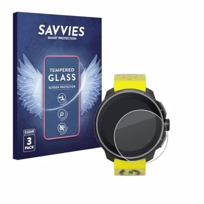 Abbildung von Savvies Panzer Schutz Glas für Suunto Race (3 Stück) 9H Hartglas, Anti Fingerprint, Displayschutz