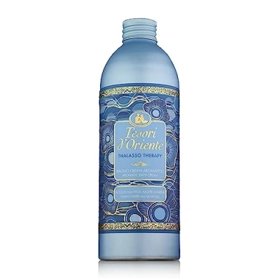 Abbildung von Tesori d&#039;Oriente Cremebad Thalasso Therapy, Schaumbad mit Extrakt aus Wasser der Fidschi Inseln und Meeresalgen, reinigt die Haut spendet Frische Feuchtigkeit, 500 ml