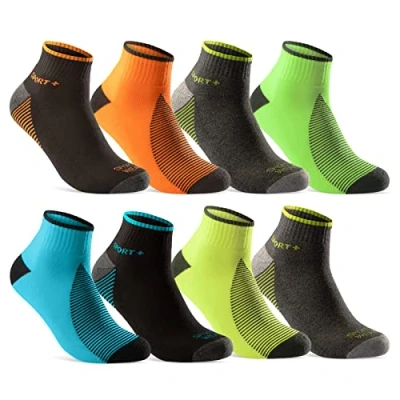 Abbildung von 8 Paar Sportsocken Herren Sneaker Socken Quarter NEON verstärkte Frotteesohle 16209 WP (47 50)