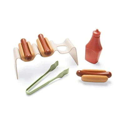 Abbildung von dantoy Spielgeschirr Green Garden Kinder Spielzeug Hot Dog Set HotDog Spielset, (9 tlg), mit 3 Würstchen und Brötchen