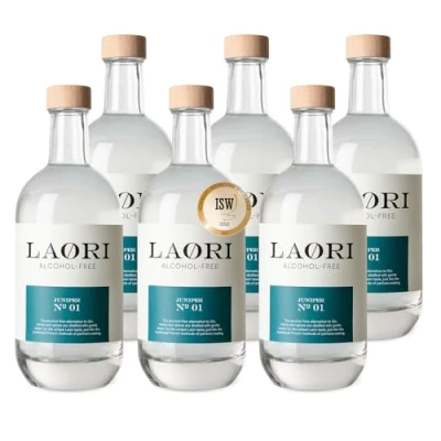 Abbildung von Laori Juniper No 01 alkoholfreie Gin Alternative Natürliche Botanicals &amp; mild würzige Frische Nur 3 Kalorien vegan Ohne künstliche Aromen Für Cocktails Longdrinks 500 ml