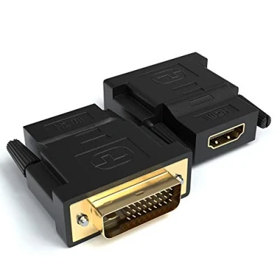 Abbildung von JAMEGA HDMI auf DVI Adapter 2er Pack A Buchse Stecker 4K Ultra HD Full 1080P HDTV Konverter Kontakte vergoldet
