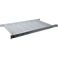 Abbildung von DIGITUS Professional DN 97648 Fachboden mit variabler Tiefe zum Festeinbau in 19&quot; Schränke Traglast 50 kg ab 1000 mm Schranktiefe 1HE Farbe grau